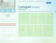 Tablet Screenshot of castlegatesurgery.co.uk